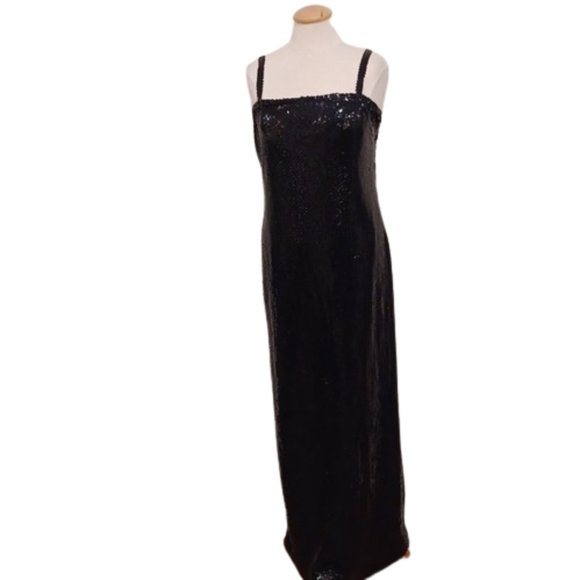 CD Christian Dior for Bloomingdale's Sequined Vintage Column Gown- Sz. 12 (Sm) - Picture 1 of 16